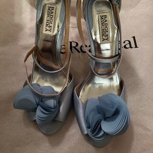Light Blue Badgley Mischka Open Toe Heels